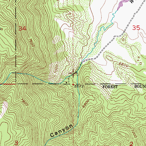 Topographic Map of Starr Canyon, CO