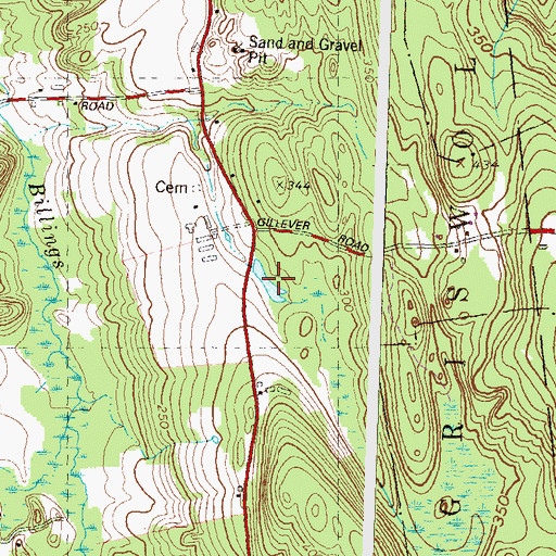 Topographic Map of Woodmansee Pond, CT