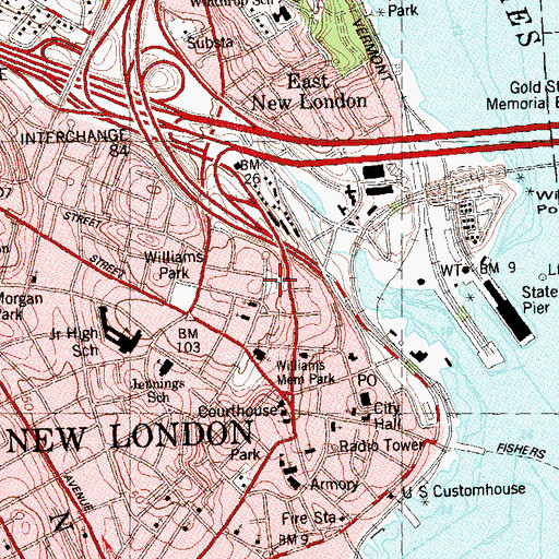 Topographic Map of Ye Antientist Burial Ground, CT