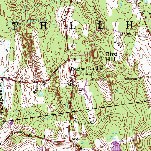 Topographic Map of Abbey of Regina Laudis Library, CT
