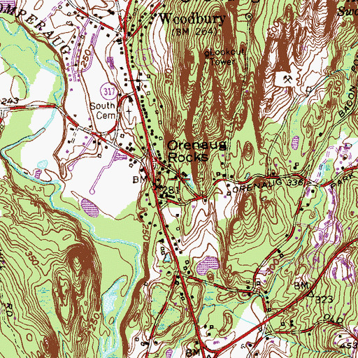 Topographic Map of Acropolis (historical), CT
