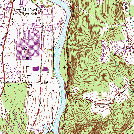 Topographic Map of Addis Park, CT