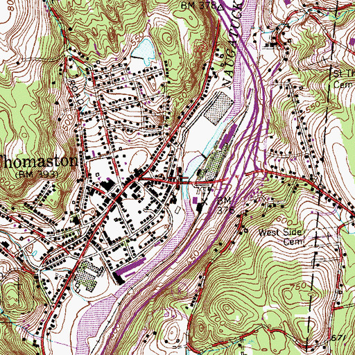 Topographic Map of Alternative Community Education School, CT