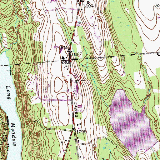 Topographic Map of Bethlehem Fairgrounds, CT