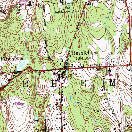 Topographic Map of Bellamy-Ferriday Garden, CT