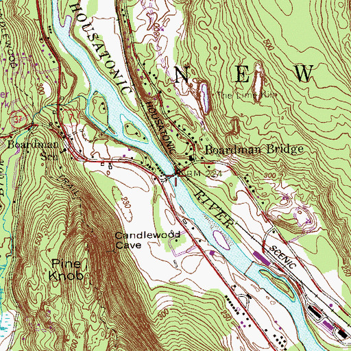 Topographic Map of Boardmans Bridge, CT