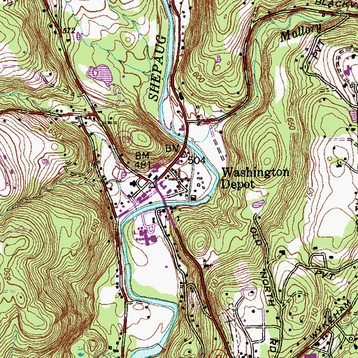 Topographic Map of Bryan Plaza, CT