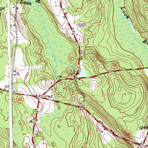 Topographic Map of Colebrook Volunteer Fire Department Center Station, CT
