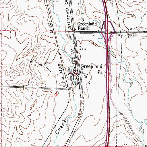 Topographic Map of Greenland, CO