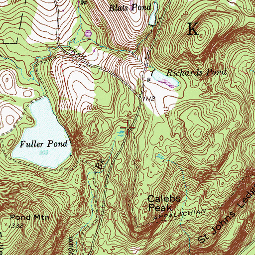 Topographic Map of Choggam Corner (historical), CT