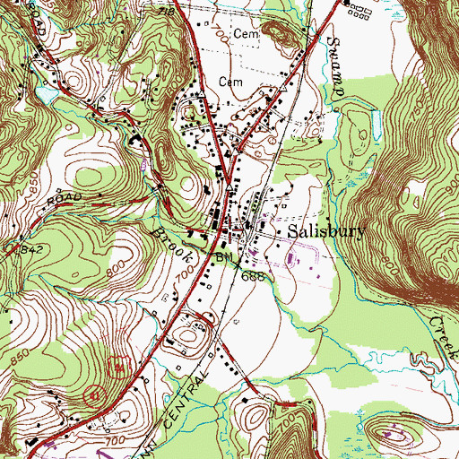 Topographic Map of Congregational Church of Christ, CT