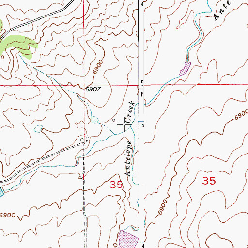 Topographic Map of Haskel Creek, CO
