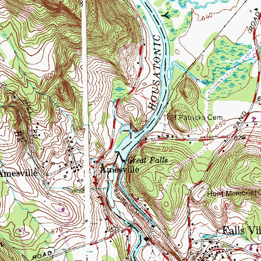 Topographic Map of The Cove, CT