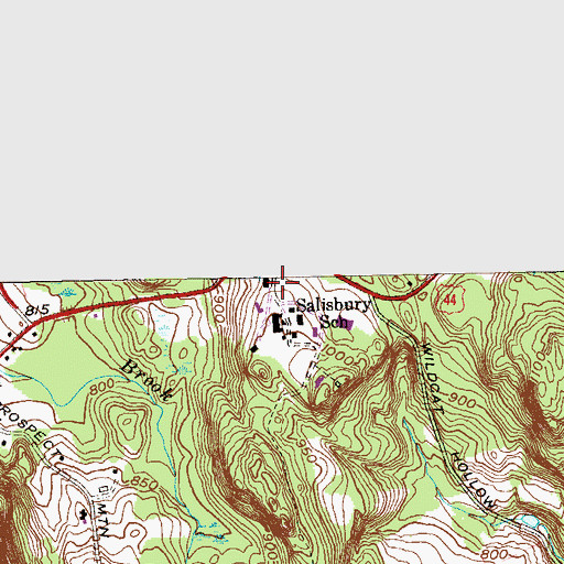 Topographic Map of Fink Hill, CT