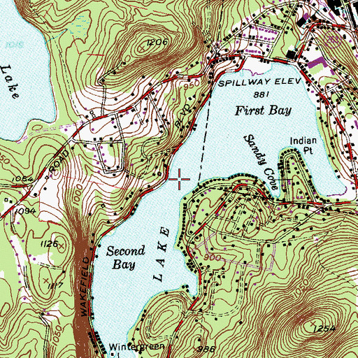 Topographic Map of First Narrows, CT