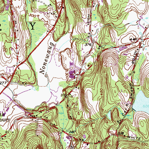 Topographic Map of Flanders Elementary School, CT