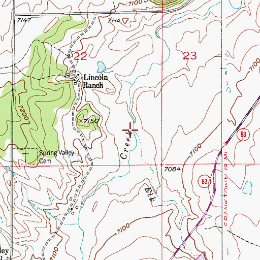 Topographic Map of Elk Creek, CO