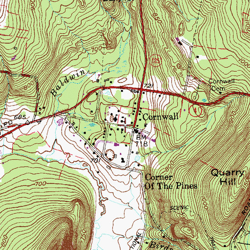Topographic Map of Foreign Mission School (historical), CT