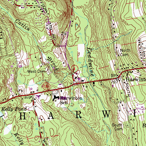 Topographic Map of Founders Congregational Church, CT