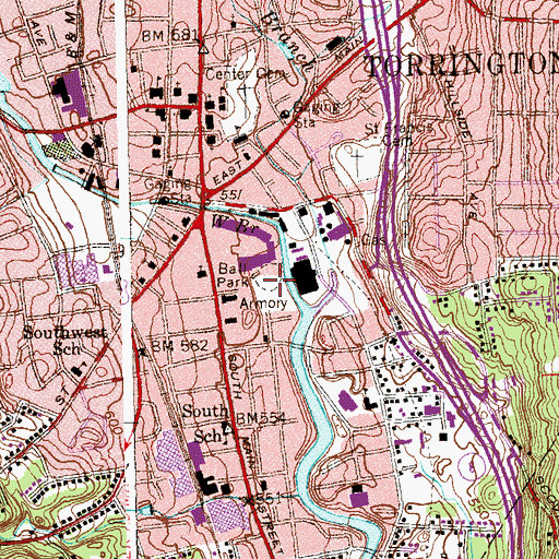 Topographic Map of Fuessenich Park, CT