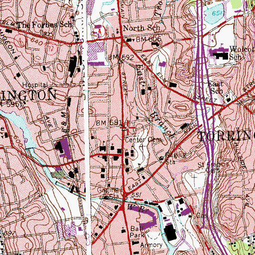 Topographic Map of Full Gospel Lighthouse Church, CT