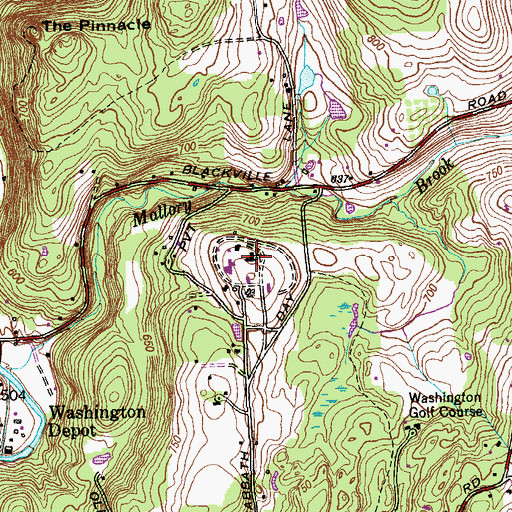 Topographic Map of Glenholme School, CT