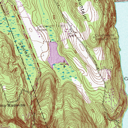 Topographic Map of Great Mountain Pond, CT
