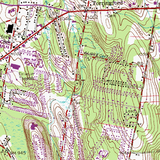 Topographic Map of Harvest Baptist Church, CT