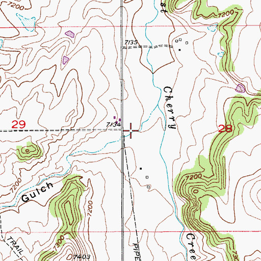 Topographic Map of Iron Gulch, CO