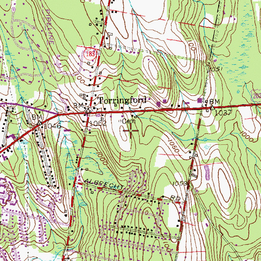 Topographic Map of Hayden Hill, CT
