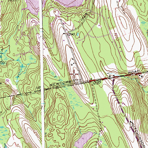 Topographic Map of Hemlock Hill Campground, CT