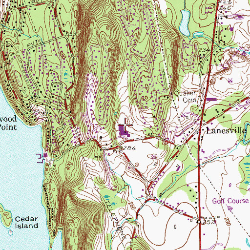 Topographic Map of Hill and Plain School, CT