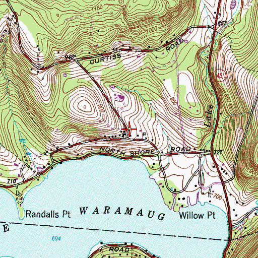 Topographic Map of Hopkins Vineyard, CT