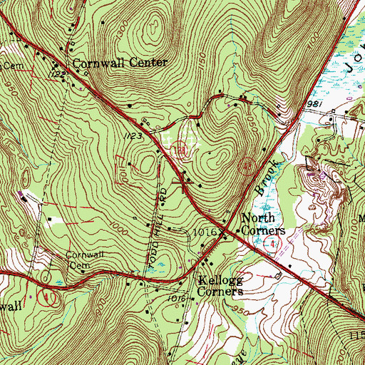 Topographic Map of Housatonic Boy Scout Reservation, CT