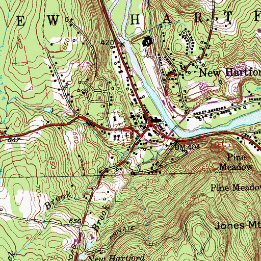 Topographic Map of Immaculate Conception Cemetery, CT