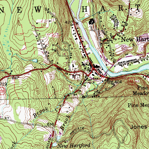 Topographic Map of Immaculate Conception Church, CT