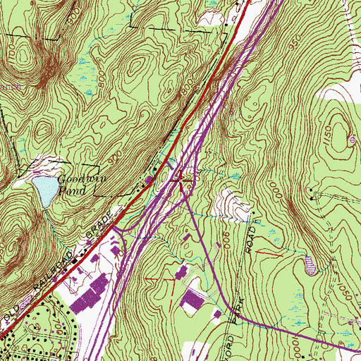 Topographic Map of Interchange 45, CT
