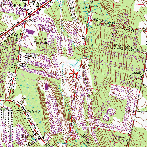 Topographic Map of Joe Ruwet Playground, CT