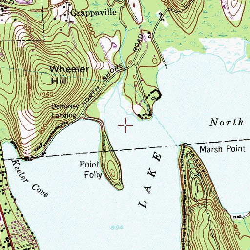 Topographic Map of Kilbourne Cove, CT