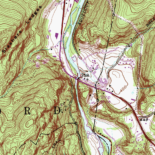 Topographic Map of Kingdom Bridge, CT