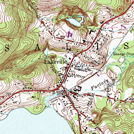 Topographic Map of Lakeview United Methodist Church, CT
