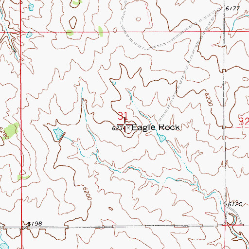Topographic Map of Eagle Rock, CO