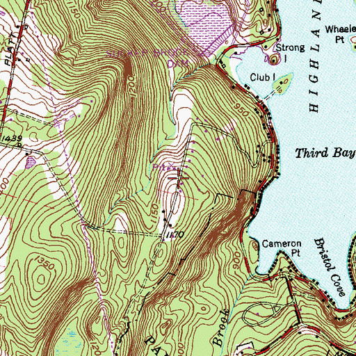 Topographic Map of Laurel Crest Campground, CT