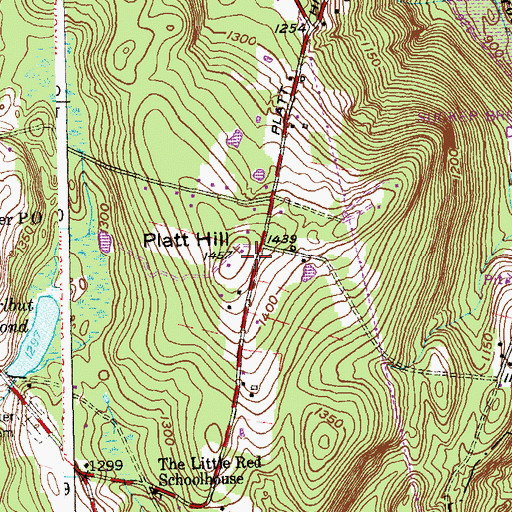 Topographic Map of Laurel Park, CT