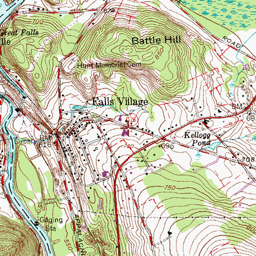 Topographic Map of Lee H Kellogg School, CT