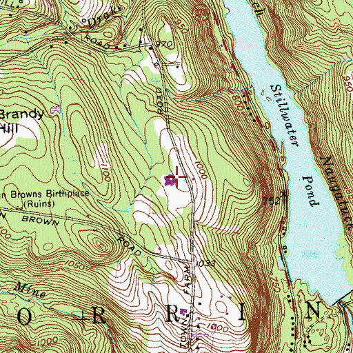 Topographic Map of Litchfield County Center for Higher Education, CT