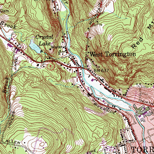 Topographic Map of Major Besse Park, CT