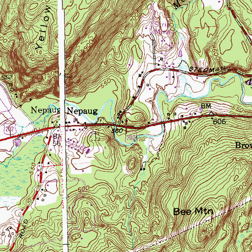 Topographic Map of Mill Pond Bridge, CT