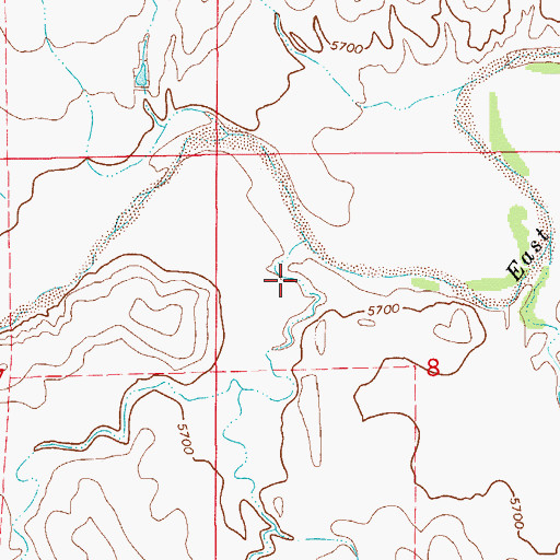 Topographic Map of Sixshooter Gulch, CO