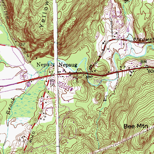 Topographic Map of Nepaug Cemetery, CT